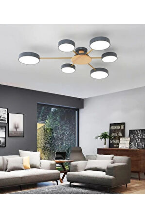 Conza Led Avize Gri 6'lı