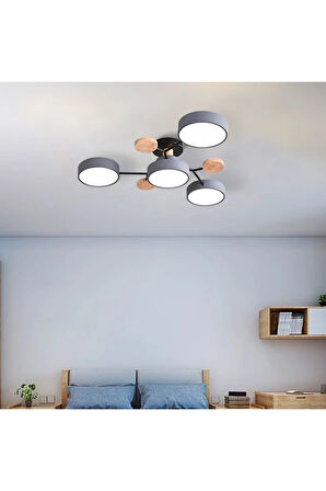 Modern Ahşap Led Avize