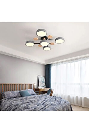 Modern Ahşap Led Avize