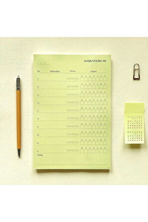 Tarihsiz Masaüstü Planlayıcı Set, 10 Çeşit, Kullan-at Planner (ALIŞKANLIKLAR)