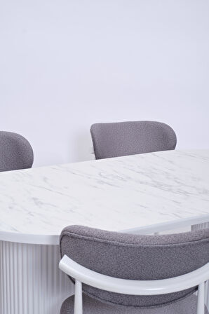 Bohem Polo Lak Panel Yemek Masa Sandalye Takımı 90x170