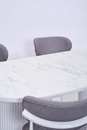 Bohem Polo Lak Panel Yemek Masa Sandalye Takımı 90x170