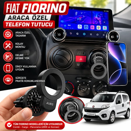 Fiat Fiorino Özel Araç Içi Premium Telefon Tutucu - Araba Telefon Tutacağı Havalandırma Için