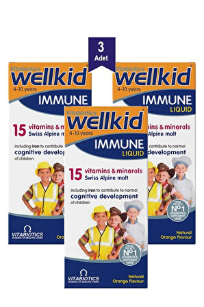 Wellkid Immune Liquid 150 ml x 3 Adet