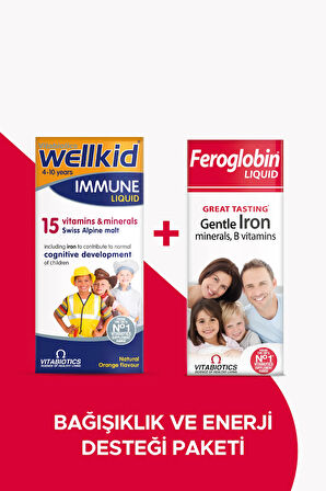 Immune Liquid Feroglobin Liquid Çocuk Vitamin, Demir Vitamin Takviyesi