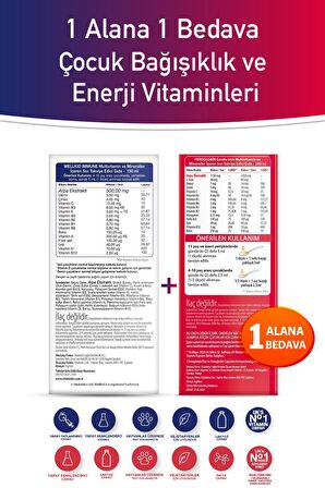 Wellkid Immune Liquid + Feroglobin Liquid çocuk vitamin, demir vitamin takviyesi