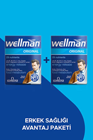 Erkeklere Özel L-karnitin, Çinko, D Vitamini, Magnezyum Ve Ginseng Içeren 2'li Avantaj Paketi