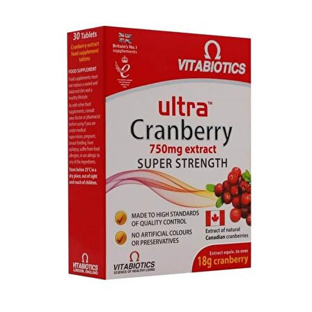 Vitabiotics Ultra Cranberry 30 Tablet