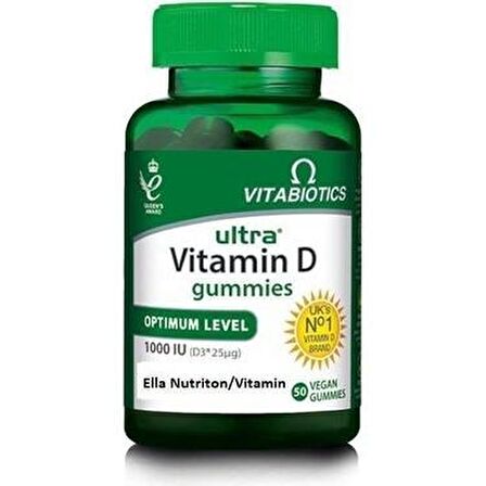 Vitabiotics Ultra Vitamin D Gummies D3 Vitamini İçeren Çiğnenebilir Takviye Edici Gıda