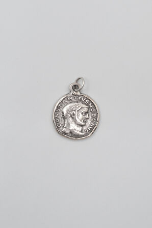 Antik Roma Dönemi Sikke Anahtarlık - Antik Gümüş Kaplama - Kadın Erkek