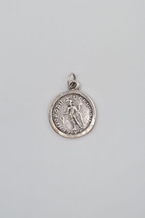 Antik Roma Dönemi Sikke Anahtarlık - Antik Gümüş Kaplama - Kadın Erkek