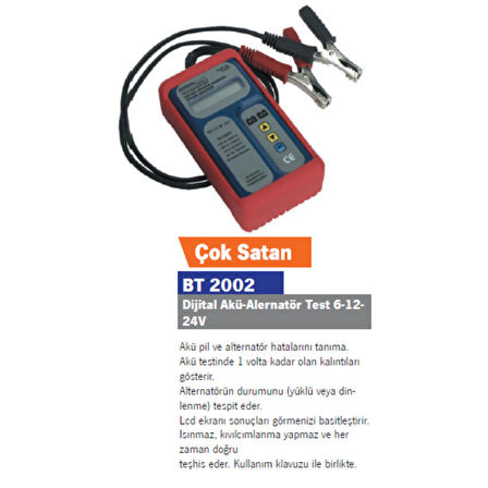 SEALEY DİGİTAL AKÜ-ALTERNATÖR TEST 6-12-24V 