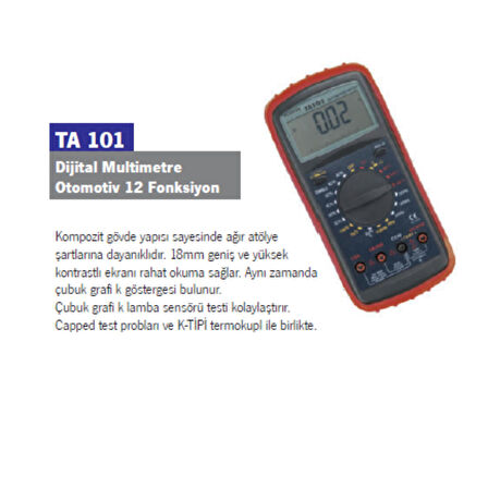 SEALEY DIGITAL MULTIMETRE OTOMOTIV 12 FONKSİYON 