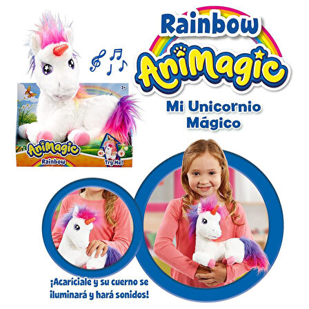 Animagic Parlayan Gökkuşağı Unicorn 256301