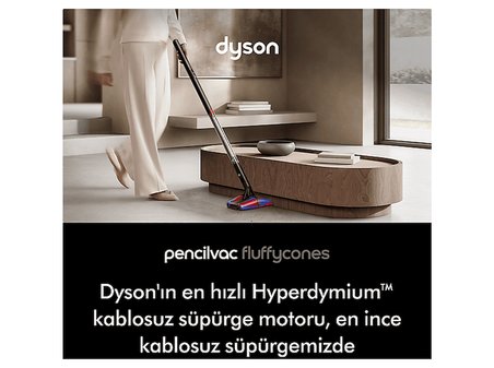 DYSON PencilVac™ Fluffycones Kablosuz Şarjlı Dikey Süpürge