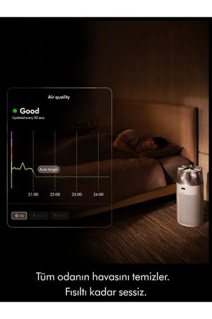 Dyson HushJet™ Kompakt Hava Temizleyici (Beyaz/Gümüş)