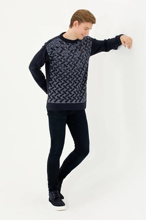 Erkek  Bisiklet Yaka Triko Kazak 50253085-VR033
