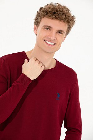 Erkek Bordo Basic Kazak 50253443-VR014