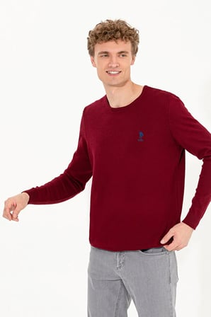 Erkek Bordo Basic Kazak 50253443-VR014
