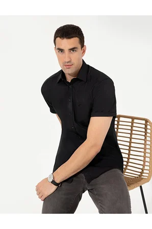  Regular Fit Kısa Kollu Gömlek 50255266-VR046