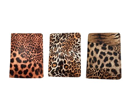 PASAPORT KILIFI 3 LÜ SET LEOPAR DESENLİ 20x12x1cm