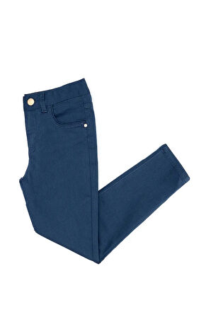 Kız Çocuk İndigo Kanvas Pantolon 50256600-VR028