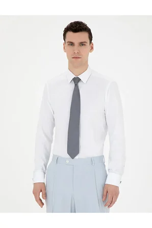  Slim Fit Uzun Kollu Klasik Gömlek 50258976-VR013