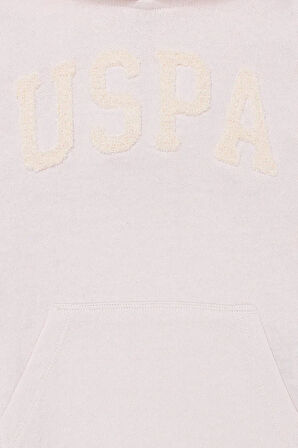 Çocuk Ekru Basic Kapüşonlu Sweatshirt 50260922-vr019