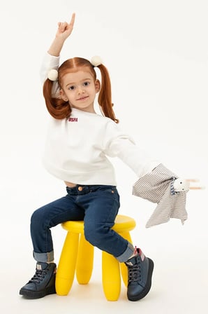 Çocuk  Basic Bisiklet Yaka Sweatshirt 50260923-VR019