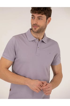  Slim Fit Polo Yaka Merserize Tişört 50262665-VR034