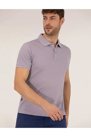  Slim Fit Polo Yaka Merserize Tişört 50262665-VR034