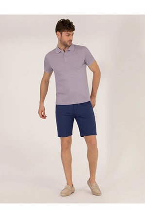  Slim Fit Polo Yaka Merserize Tişört 50262665-VR034