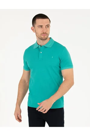  Slim Fit Polo Yaka Merserize Tişört 50262665-VR034