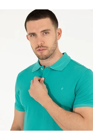  Slim Fit Polo Yaka Merserize Tişört 50262665-VR034