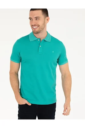  Slim Fit Polo Yaka Merserize Tişört 50262665-VR034