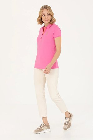 Kadın  Basic Polo Yaka Tişört 50262694-VR041