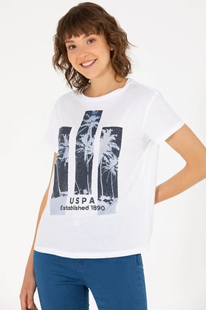 Kadın  Bisiklet Yaka Tişört 50262937-VR013
