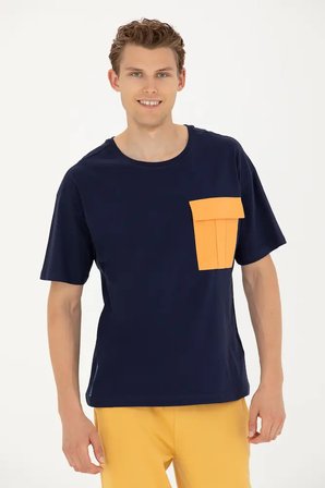 Erkek  Comfort Bisiklet Yaka Tişört 50263343-VR033