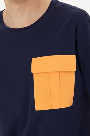 Erkek  Comfort Bisiklet Yaka Tişört 50263343-VR033
