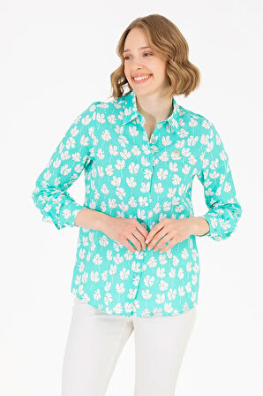 Kadın Mint Uzun Kollu Gömlek 50263742-VR090