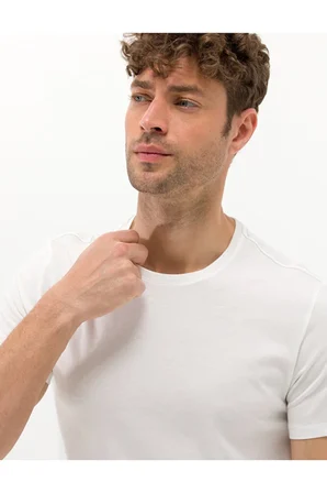  Slim Fit Baskılı Bisiklet Yaka Tişört 50264193-VR019