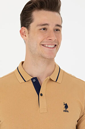 Erkek Camel Basic Polo Yaka Tişört 50264890-VR015