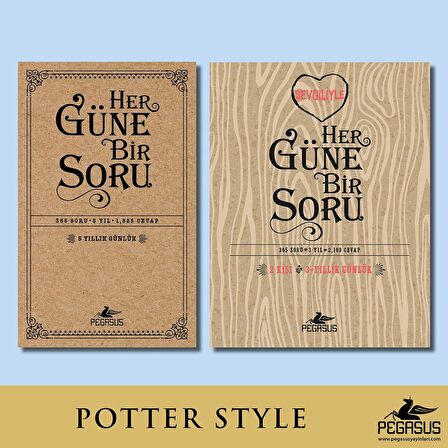 Her Güne Bir Soru + Sevgiliyle Her Güne Bir Soru (Takım Set 2 Kitap) - Potter Style