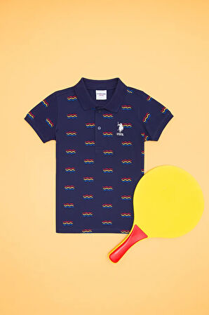 Erkek Çocuk Lacivert Polo Yaka Tişört 50266077-VR033