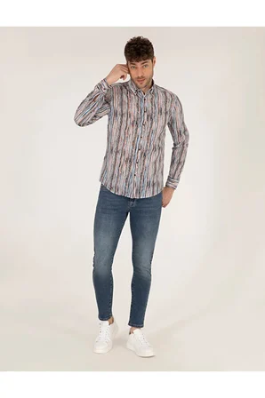  Slim Fit Uzun Kollu Gömlek 50266593-VR033