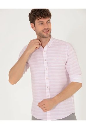 Gül Kurusu Slim Fit Uzun Kollu Gömlek 50267994-VR026