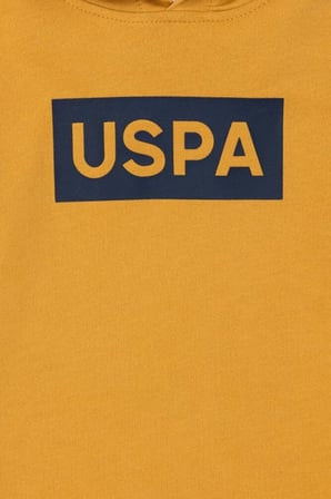Çocuk Hardal Basic Kapüşonlu Sweatshirt 50269424-VR072