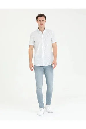   Slim Fit Kısa Kollu Gömlek 50269429-VR059
