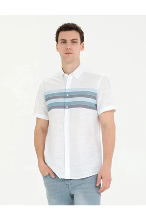  Slim Fit Kısa Kollu Gömlek 50269452-VR033