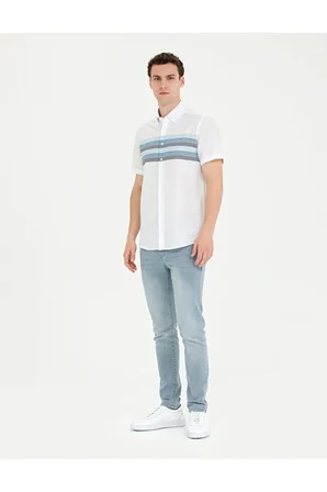  Slim Fit Kısa Kollu Gömlek 50269452-VR033